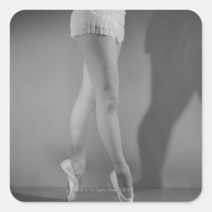 Balletttänzer Quadratischer Aufkleber
