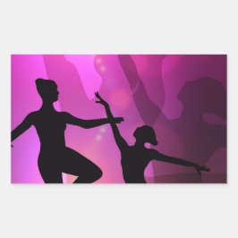 Balletttänzer Rechteckiger Aufkleber