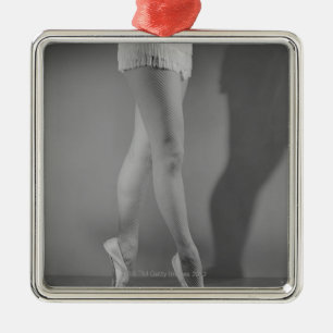 Balletttänzer Silbernes Ornament