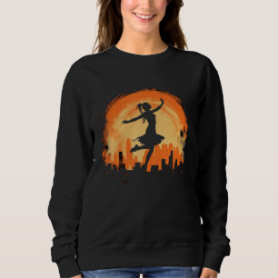 Balletttänzer Silhouette Ballerina Tanzende Frauen Sweatshirt