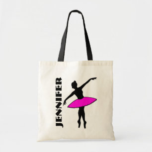 Balletttänzer Tutu Ballerina Tanz Klasse Hot Pink Tragetasche