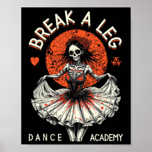 Balletttänzer Zombie Ballerina Tanzakademie Lustig Poster