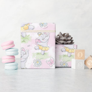 Balletttänzerin Elefant Geschenkpapier