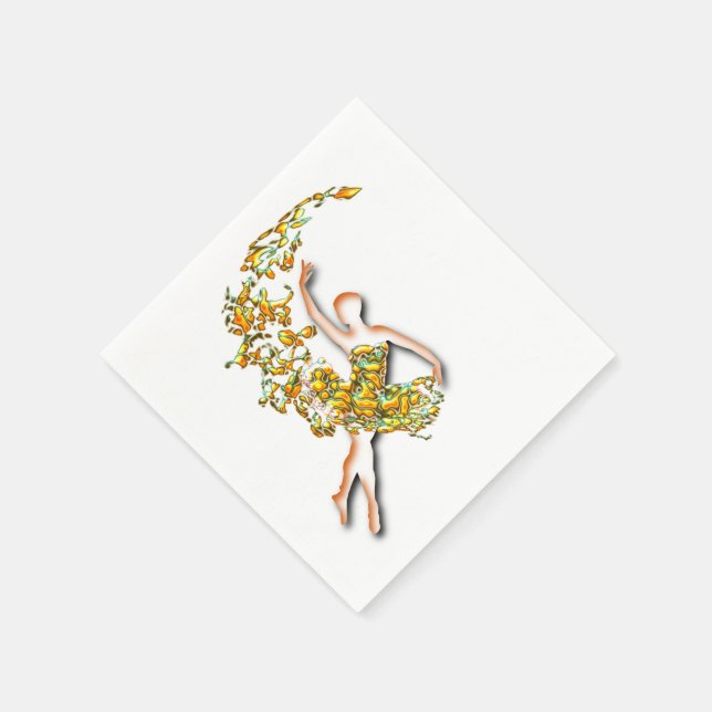 Balletttänzerin Frau Napkins Serviette (Ecke)