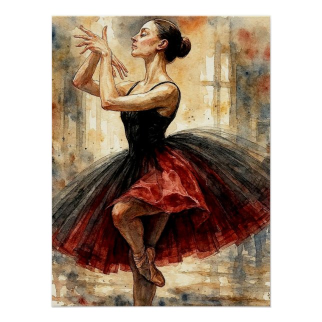 Balletttänzerin im Tutu,  Poster (Vorderseite)