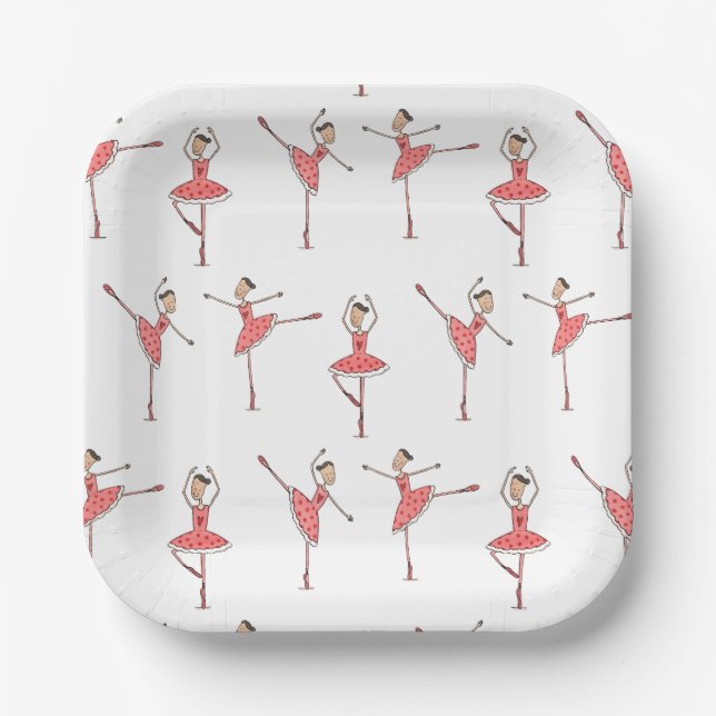 Balletttänzerin Pappteller (Vorderseite)