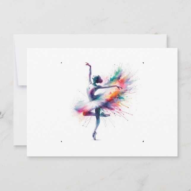 Balletttänzerin Tasse Dankeskarte (Vorderseite)