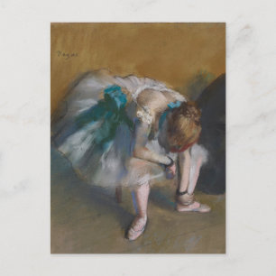 Balletttänzerin wartend Edgar Degas Postkarte