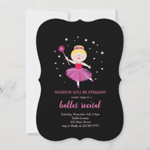 BALLETTVORSTELLUNG Blonde Ballerina Tänzerin Einla Einladung