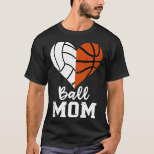 Ballherz Mama Funny Volleyball Basketball Mama Pre T-Shirt