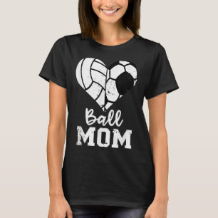 Ballherz Mama Sonnenbad Fußball Volleyball Mama T-Shirt