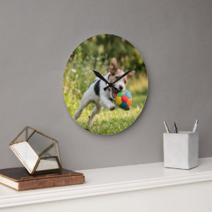 Ballhund Große Wanduhr