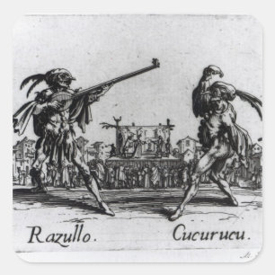 Balli de Sfessania, c.1622 Quadratischer Aufkleber