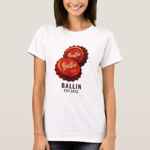 "Ballin Retro Flasche-Cap-Logo - Vintage rote Graf T-Shirt