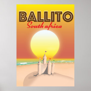 Ballito Südafrikanisches Reiseplakat Poster