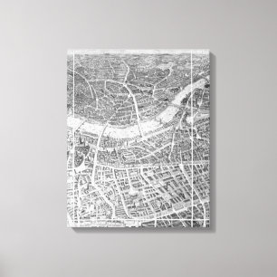 Ballon-Ansicht von London, 1851 Leinwanddruck