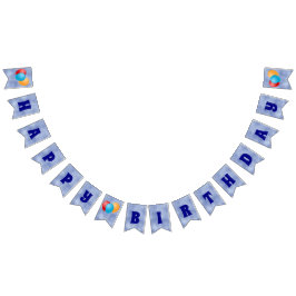 Ballon auf Happy Birthday Wimpelkette