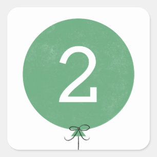 Ballon-Aufkleber - Klee Quadratischer Aufkleber