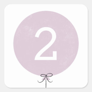 Ballon-Aufkleber - Lavendel Quadratischer Aufkleber