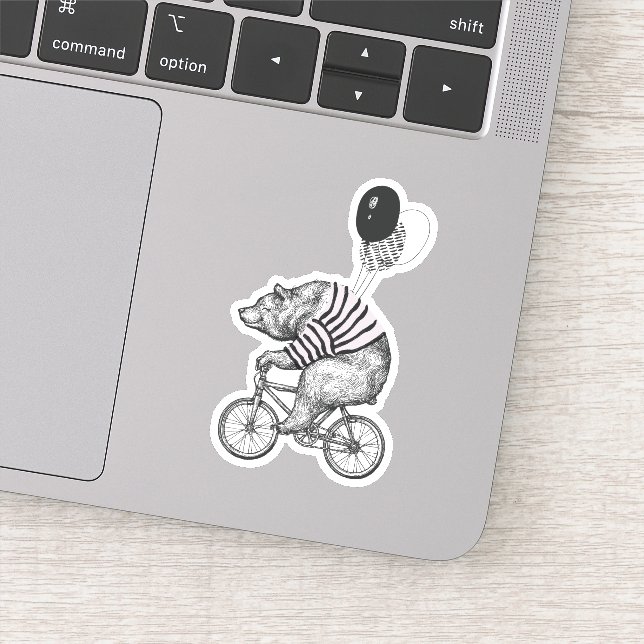 Ballon Bicycle Bear Aufkleber (Detail)
