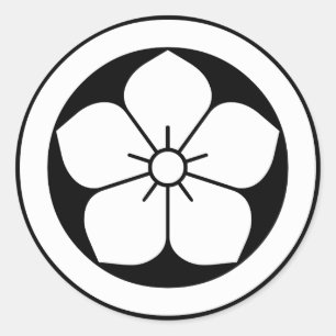 Ballon-Blume im Kreis Runder Aufkleber