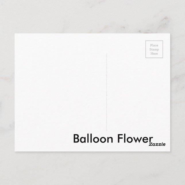 Ballon-Blume Postkarte (Rückseite)