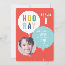 Ballon Bunch Kinder Foto Geburtstag Einladung