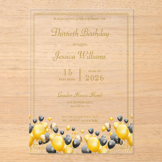 Ballon Dekorationen Geburtstagsparty Acryleinladungen