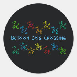 Ballon Dog Crossing Stickers