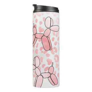 Ballon dog pink thermosbecher
