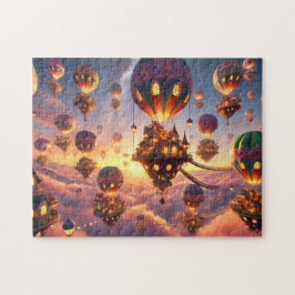 Ballon-Dorf Whimsical Heißluftballon-Heime Puzzle