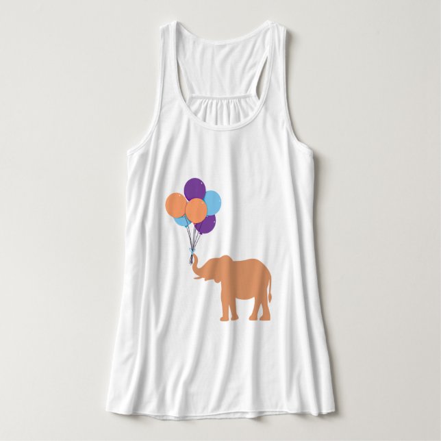 Ballon Elefant Tank Top (Design Vorderseite)