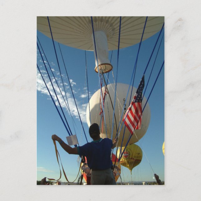 Ballon Fiesta Gas Ballooning Postkarte (Vorderseite)