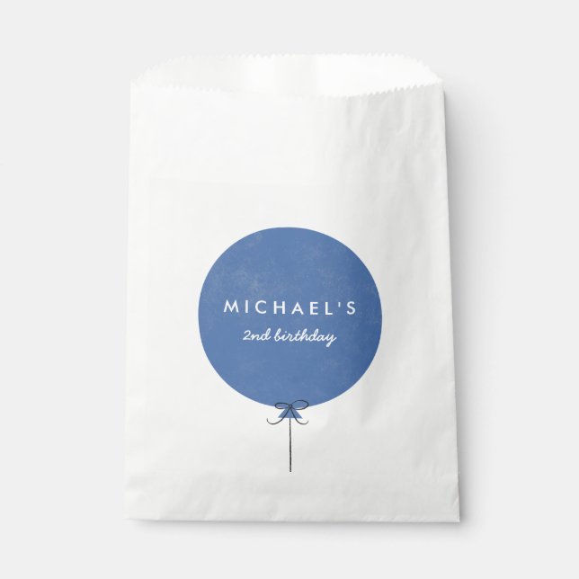 Ballon Gastgeschenk Bag - Kobalt Geschenktütchen (Vorderseite)