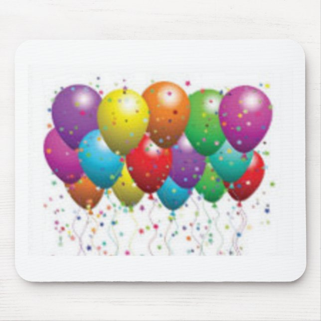 ballon_Geburstag_card_custom-r11e61ed9b9074290b Mousepad (Vorne)