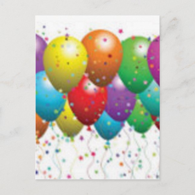 ballon_Geburstag_card_custom-r11e61ed9b9074290b Postkarte (Vorderseite)