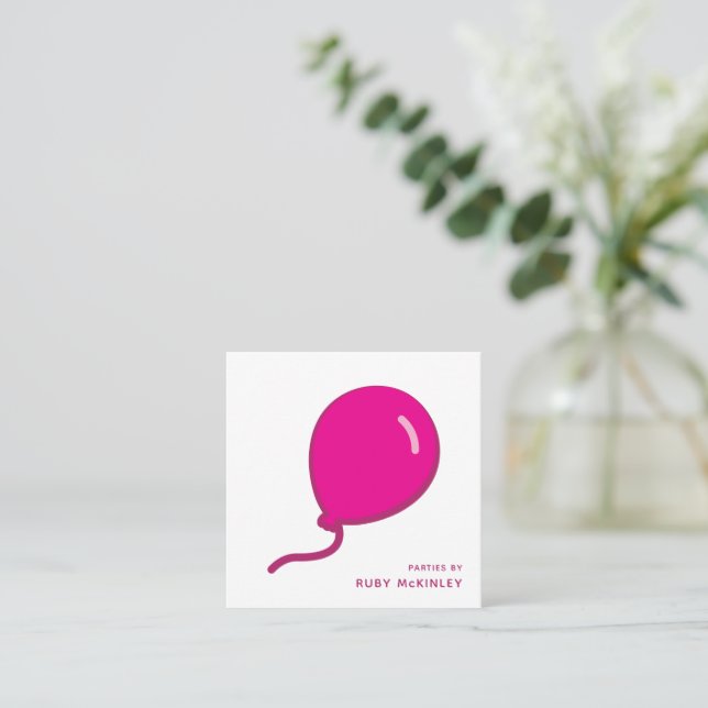 Ballon-Geschäft-Logo | QR-Code Quadratische Visitenkarte (Stehend Vorderseite)