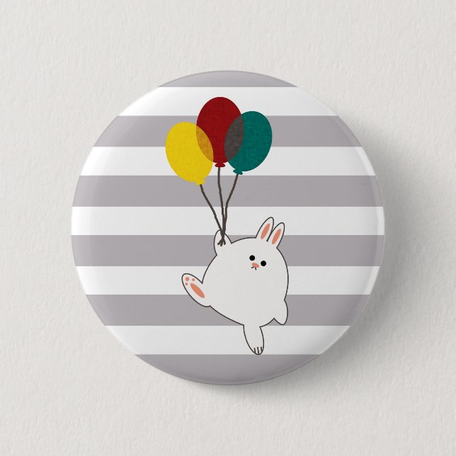 Ballon-Häschen Button (Vorderseite)