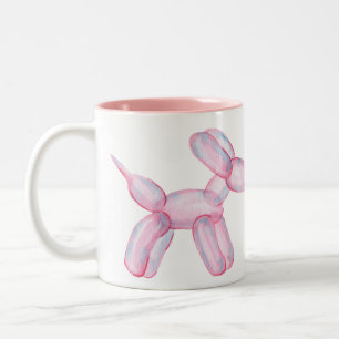 Ballon-Hund-Tasse Zweifarbige Tasse