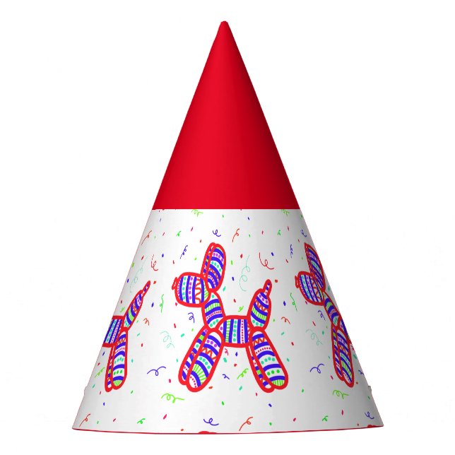 Ballon Hunde Party Paper Party Hats Partyhütchen (Vorderseite)