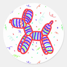 Ballon Hunde Party Stickers