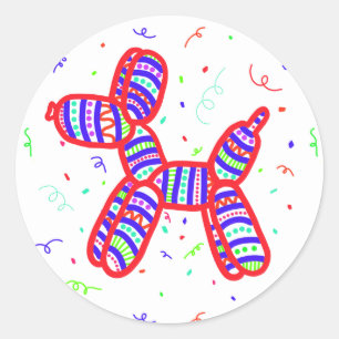 Ballon Hunde Party Stickers