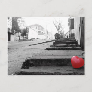 Ballon in der Straße Postkarte