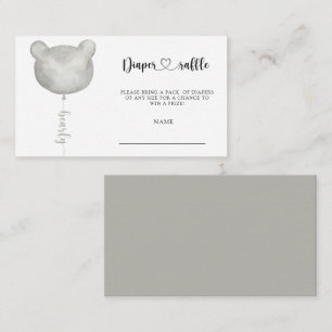 Ballon in Form eines Bärentauchertickets Begleitkarte