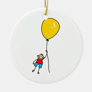 Ballon-Junge Keramikornament