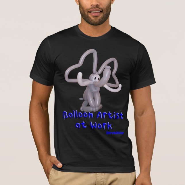 Ballon-Künstler am Arbeits-Elefant-T - Shirt (Vorderseite)