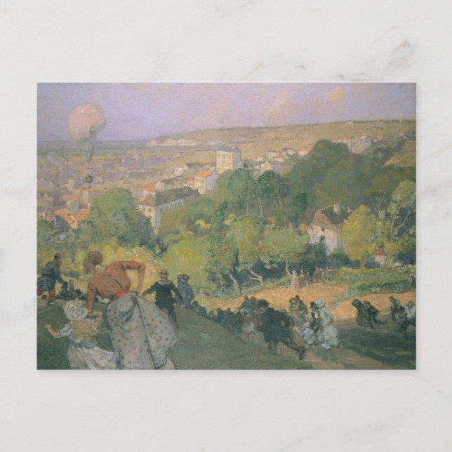 Ballon Landing at Pre St-Gervais, c.1885 Postkarte (Vorderseite)