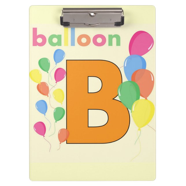 Ballon Letter B Zwischenablage Klemmbrett (Vorderseite)