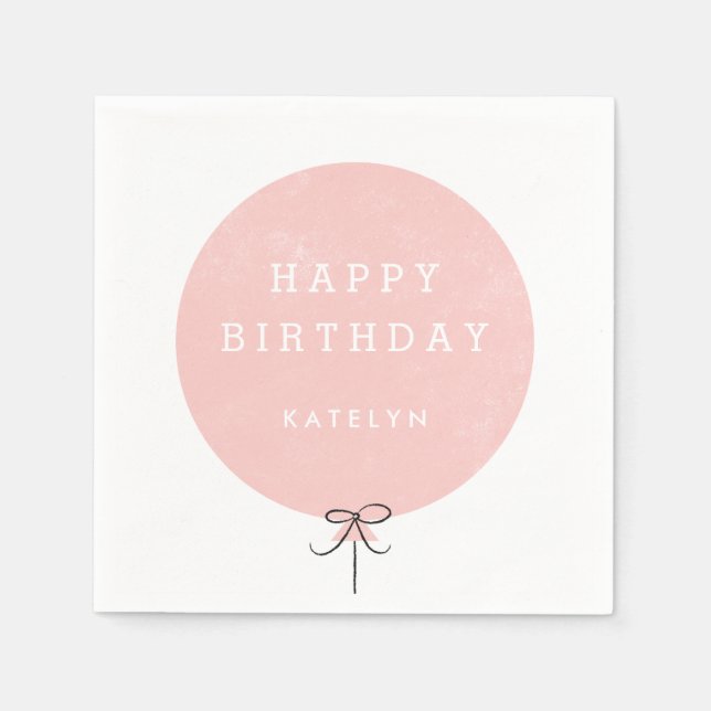 Ballon Party Napkin - Peach Serviette (Vorderseite)