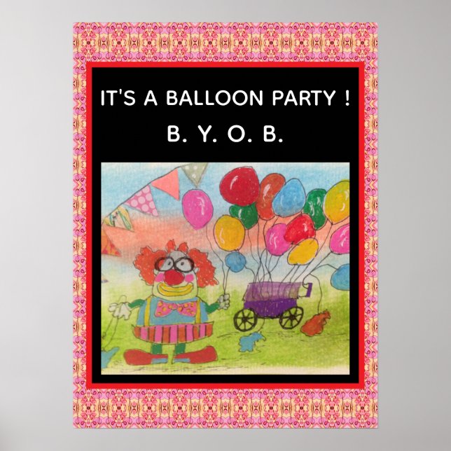 Ballon-Party Poster (Vorne)